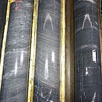 K20-03 Silicified shear in Hole K20-03 Line 600 W